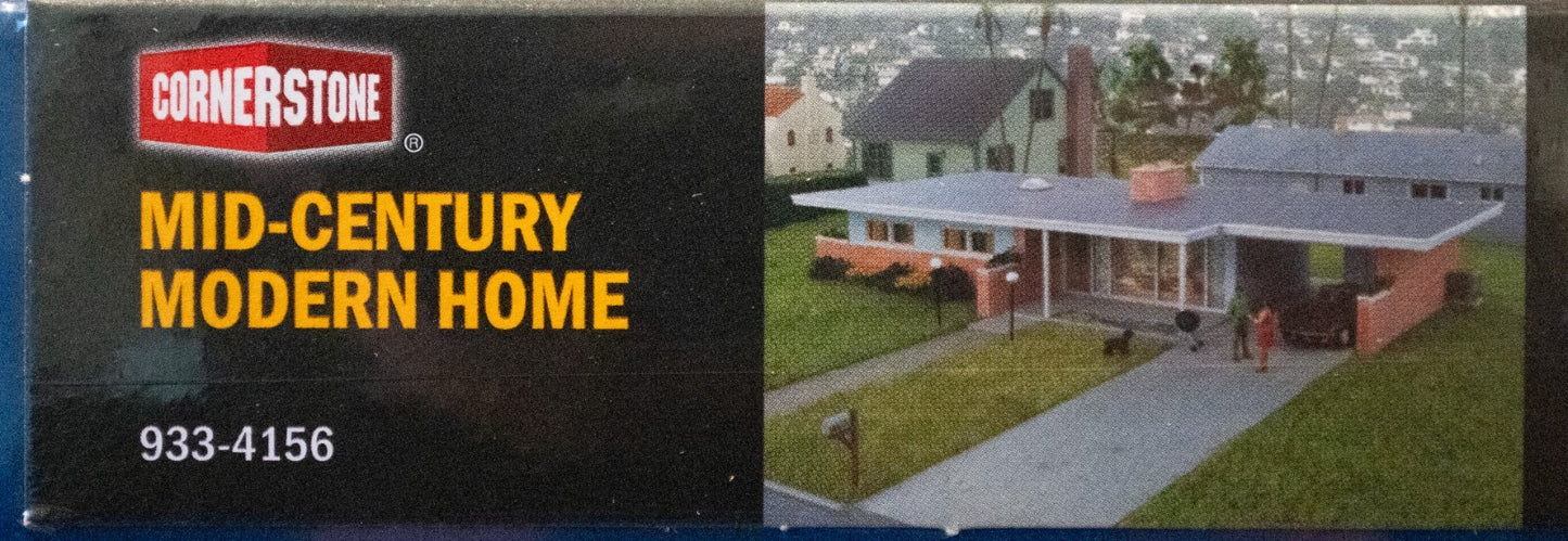 Walthers Cornerstone #933-4156 Mid-Century Modern Home -- Kit - 9-7/16 x 5-5/32