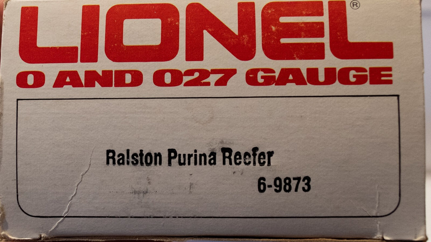Lionel O Scale #6-9873 Ralston Purina Billboard Reefer Car