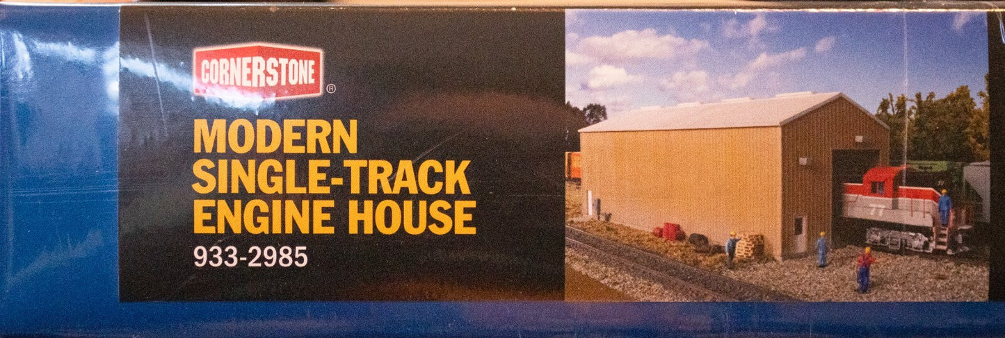 Walthers #933-2985 Modern Single-Track Engine House -- Kit - 11 x 4-1/4 x 4-1/4"