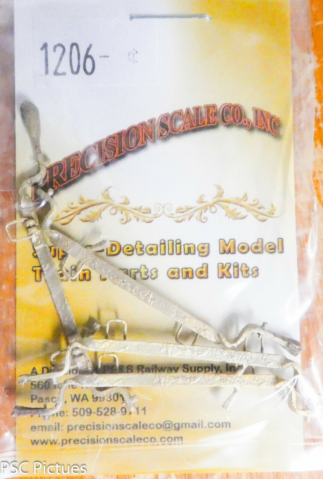 Precision Scale On3 #1206 Hangers, Brake, On3 Tender Truck (Brass Castings)