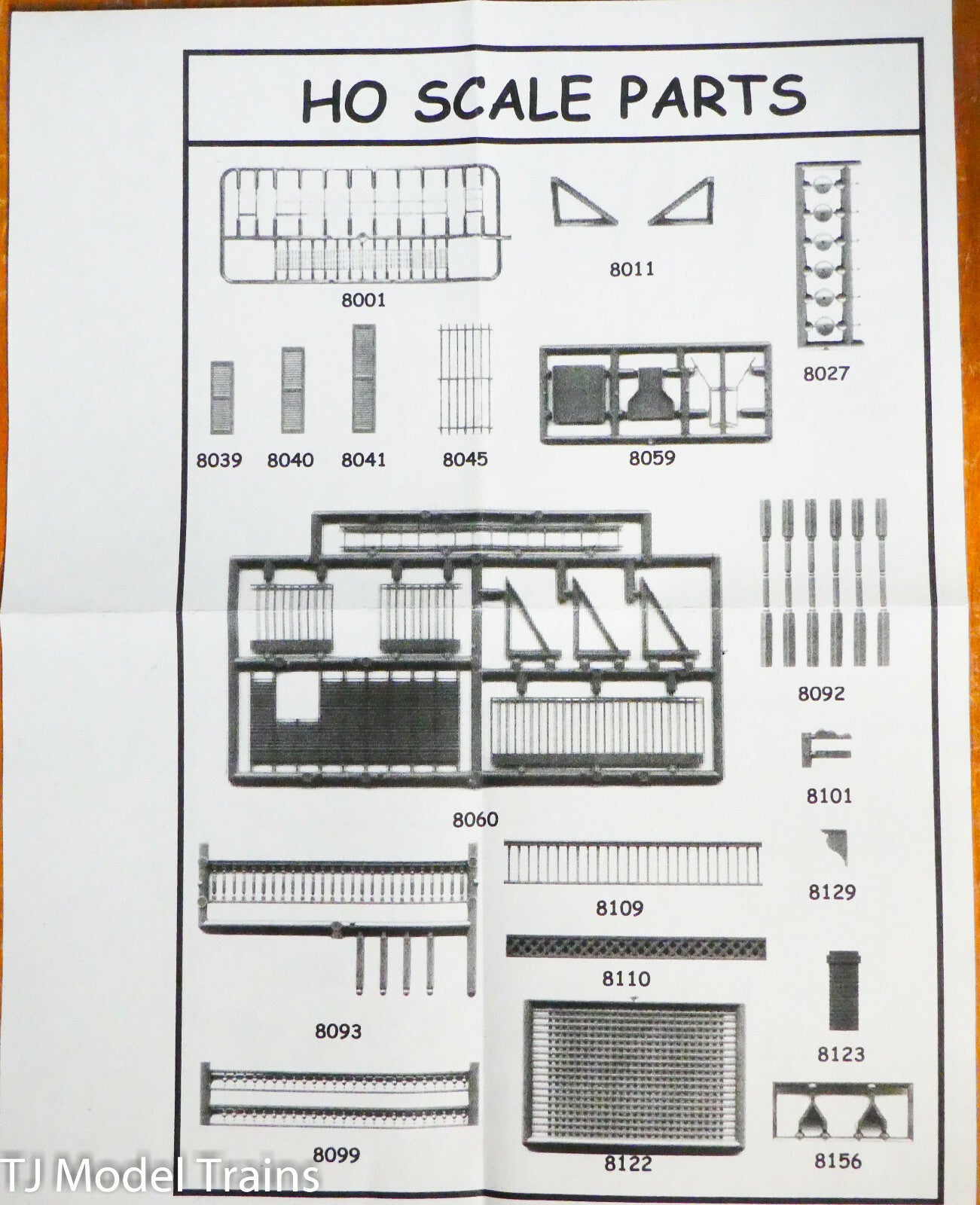 Tichy Train Group #8222 (HO Scale) Architectual Asst. 836 Parts (Lots of Parts)
