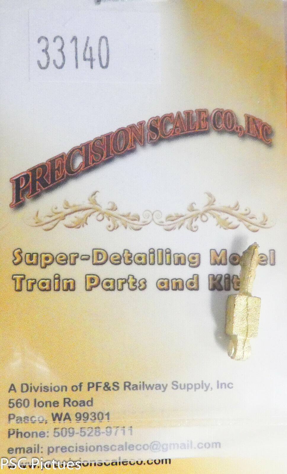Precision Scale HO #33140 Recepticle, Battery Charge, for LW (Brass Casting)