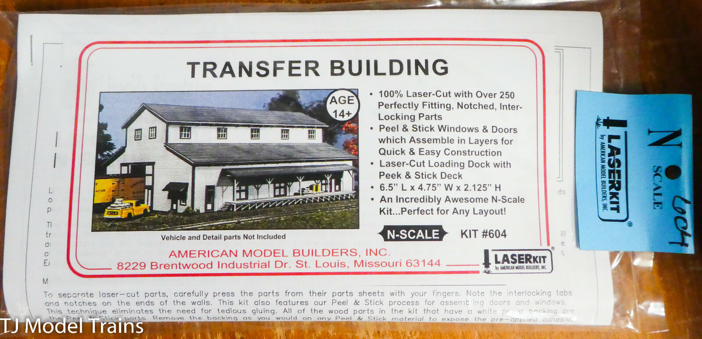 American Model Builders #604 Transfer Building, Kit (Laser Cut)
