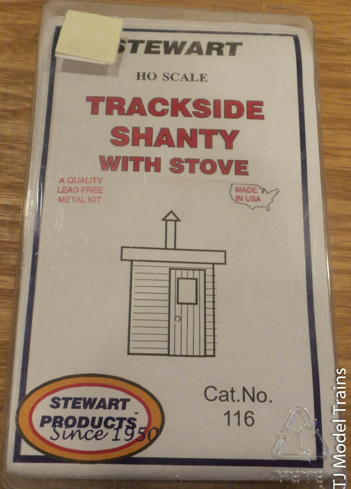 Stewart HO Scale #116 Trackside Shanty w/Stove -- 1 x 1" 2.54 x 2.54cm