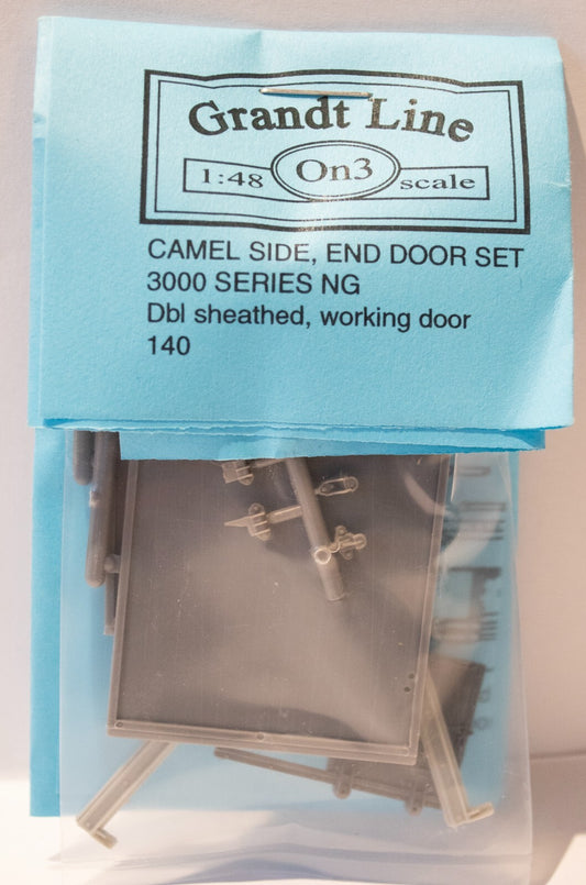 Grandt Line On3 #140 Box Car Door Set -- Rio Grande 3000 Series Narow Gauge Doub