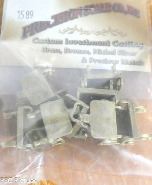 Precision Scale O #1589 Seats, D&RGW,Early Passenger Coach Seats (8 in pkg)Brass