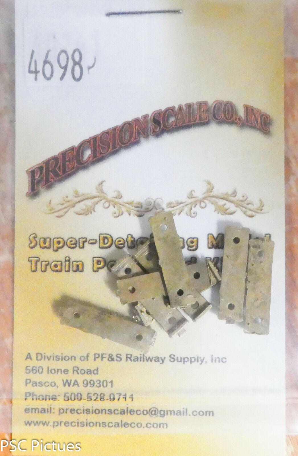 Precision Scale O #4698 Retainers, Journal, PRR 2DP5 & 2D5P5 Pass Car Truck (Br