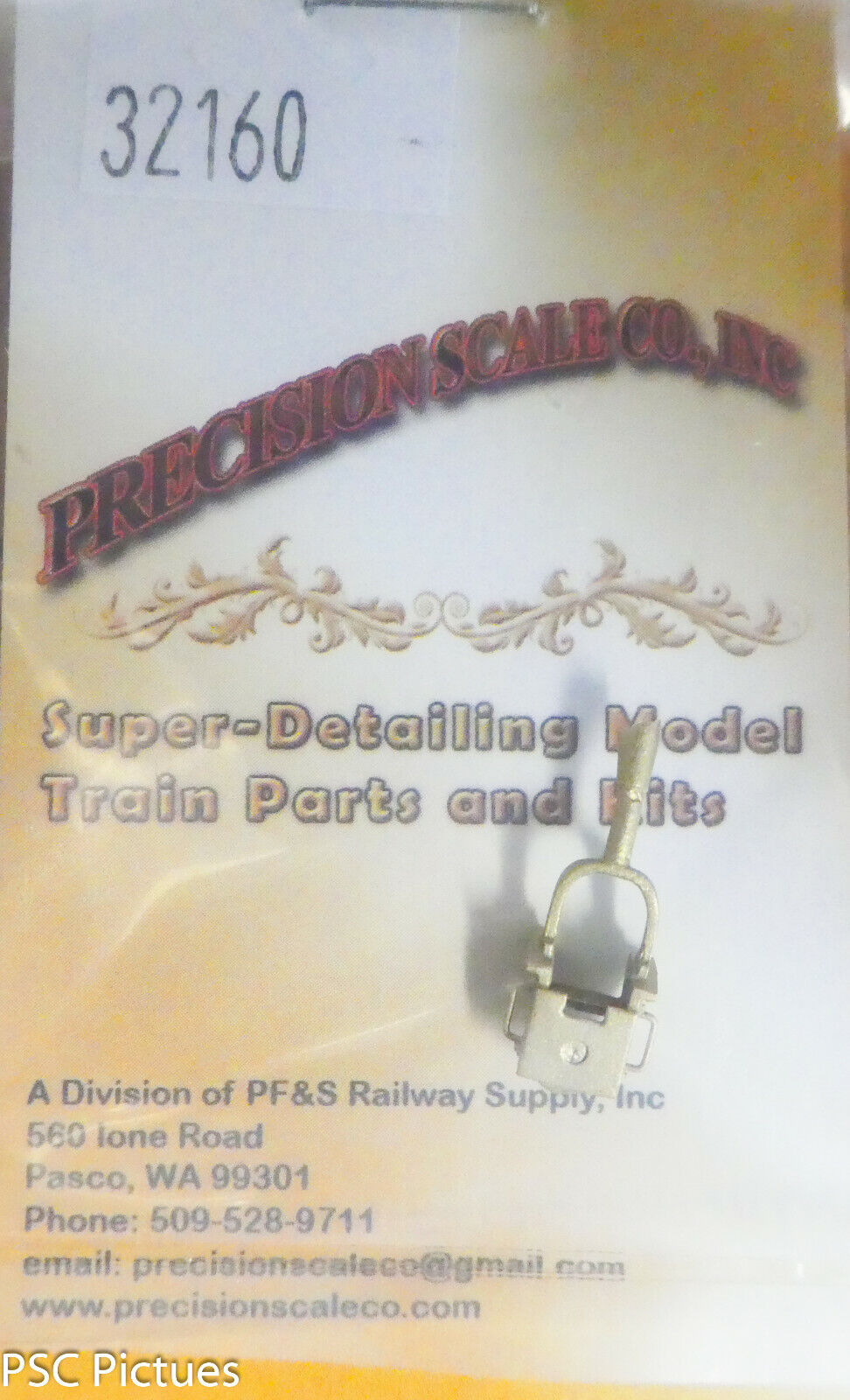 Precision Scale HO #32160 Headlight Bracket, DM&IR Yellowstone Type (Brass)