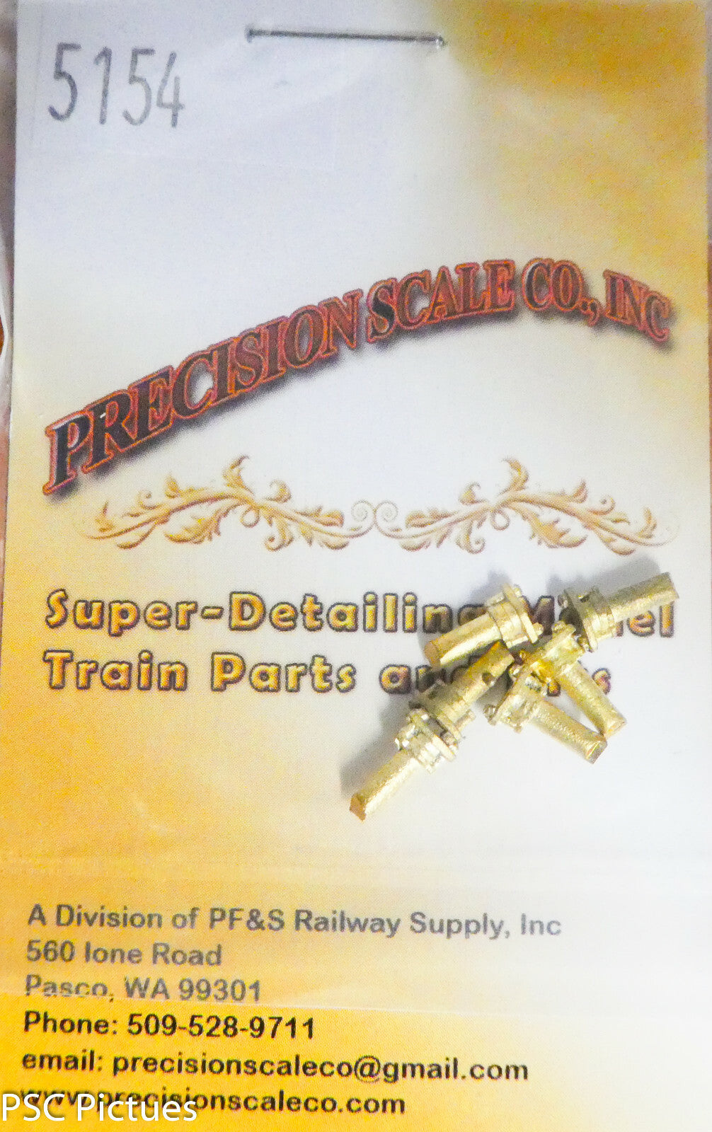 Precision Scale O #5154 Fittings, Cylinder Lubrication (Brass Castings)