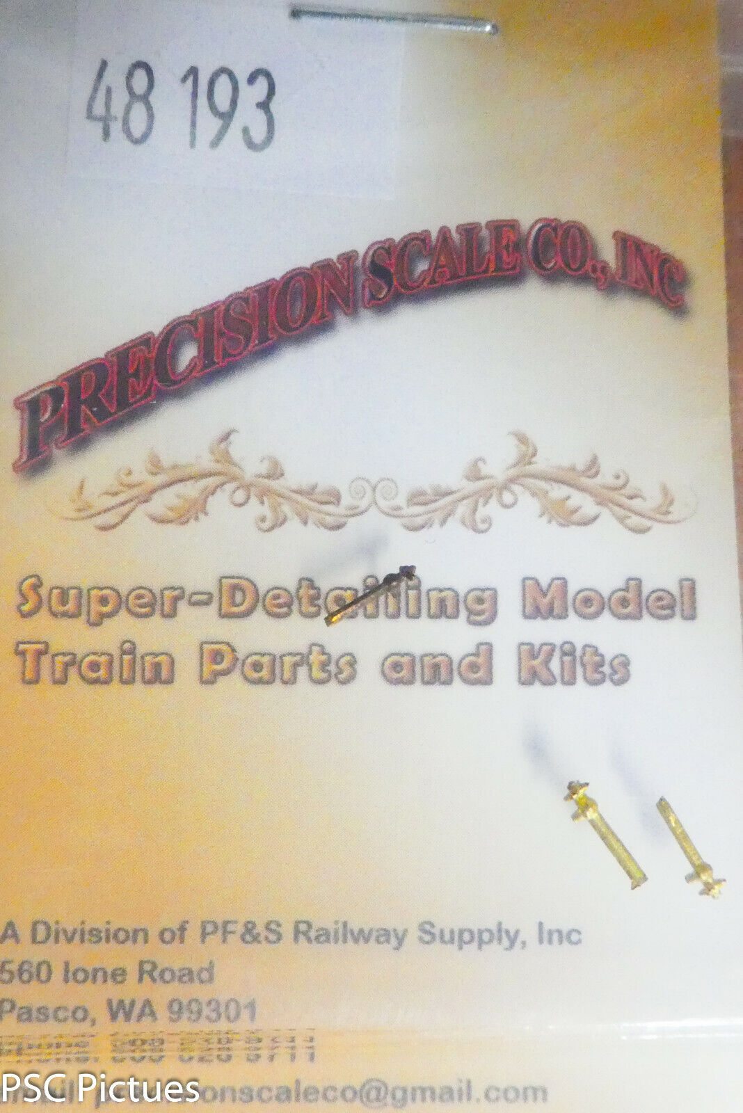 Precision Scale O #48193 Valves, "X" Type (3pcs) (Brass Castings)