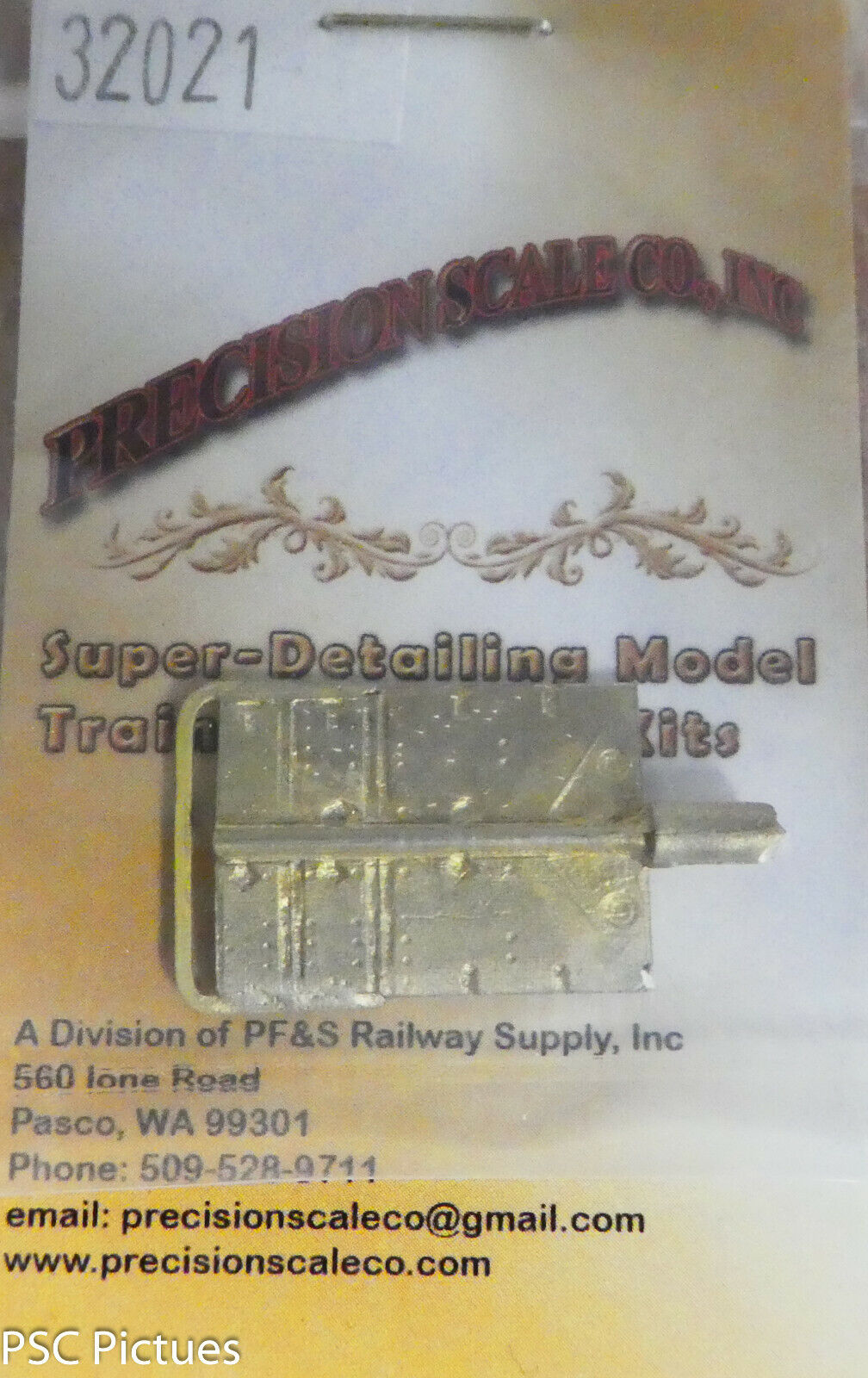 Precision Scale HO #32021 Door, Tender Coal w/Upper Guard / Brass Castings