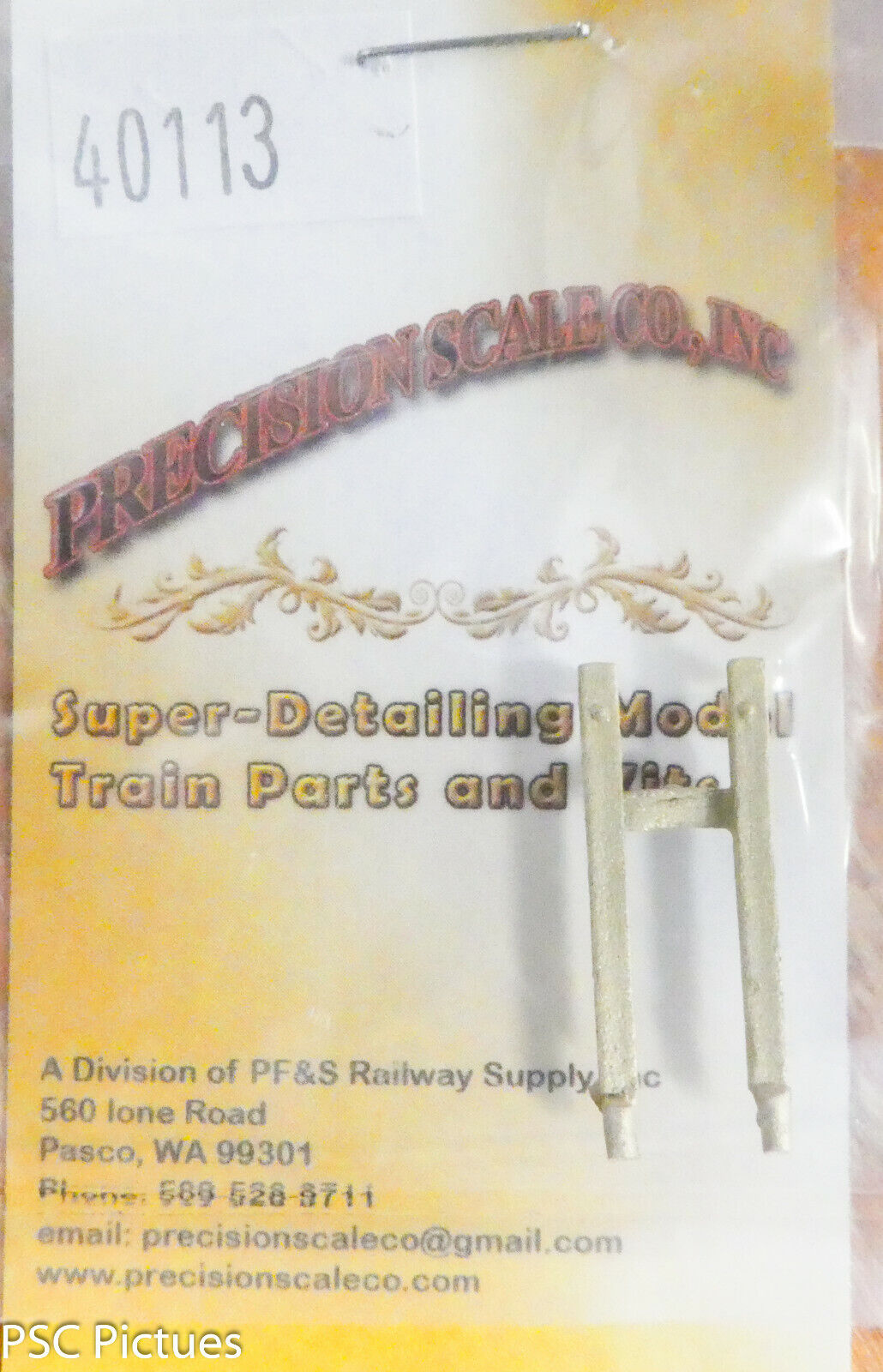 Precision Scale O #40113 Bracket, Air Pump, Modern C-16 (Brass Casting)