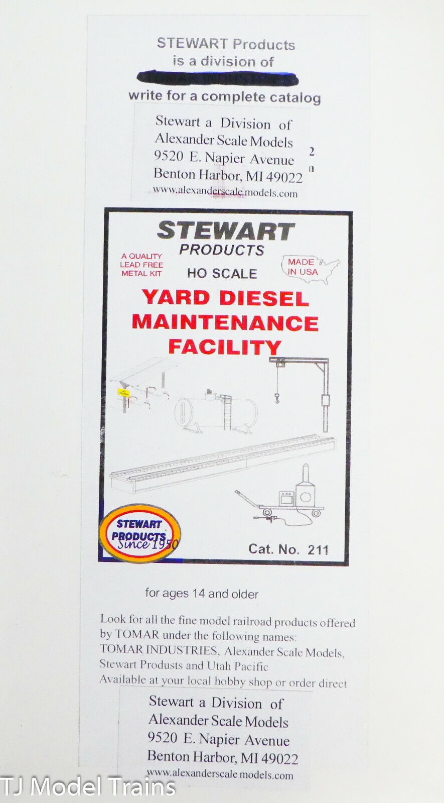 Stewart HO Scale #211 Yard Diesel Maintenance Facility (1:87th Scale)
