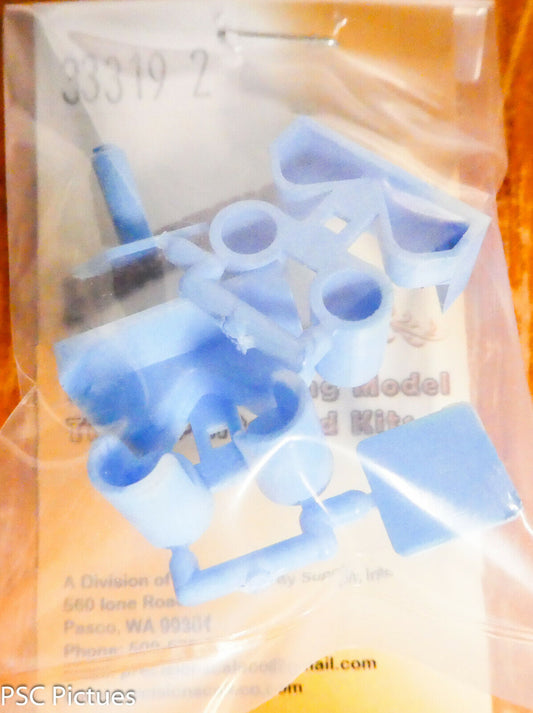 Precision Scale HO #33319.2 Settees, Chairs and Square Tables(Plastic Parts)Blue