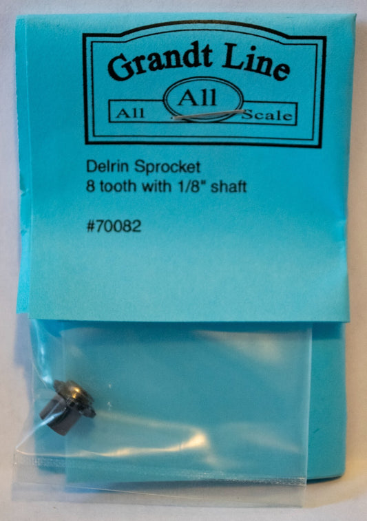 Grandt Line #70082 Delrin Sprockets -- 1.8" Shaft, 8 Tooth
