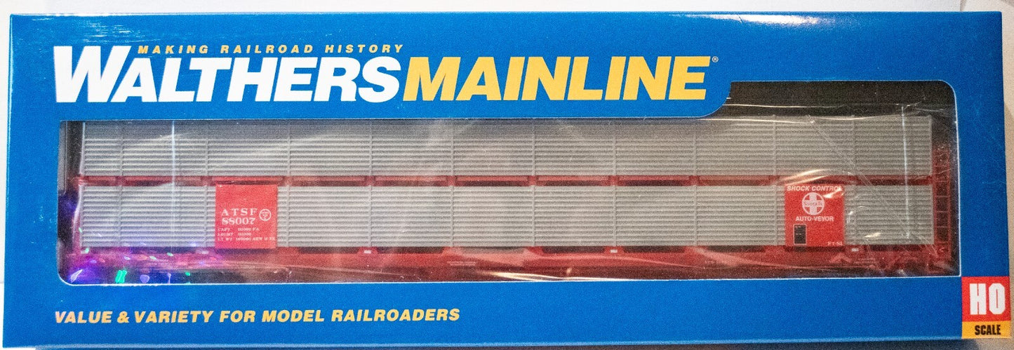 Walthers HO #910-8101 89' Flatcar w/Bi-Level Shielded Auto Rack - Ready to Run -