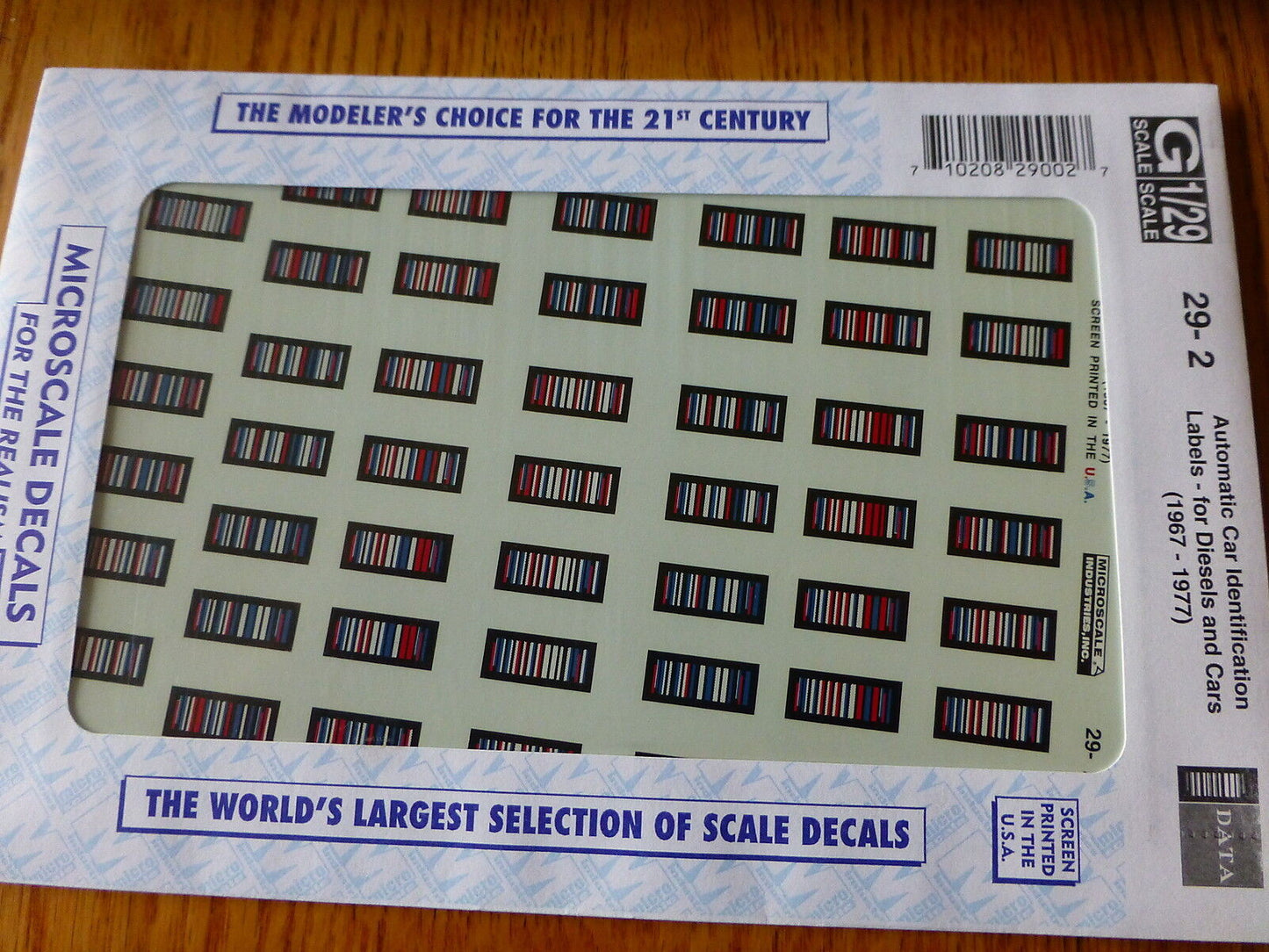 Microscale Decal G #29-2 ACI Plates (1967-1977) Water Slide Decal