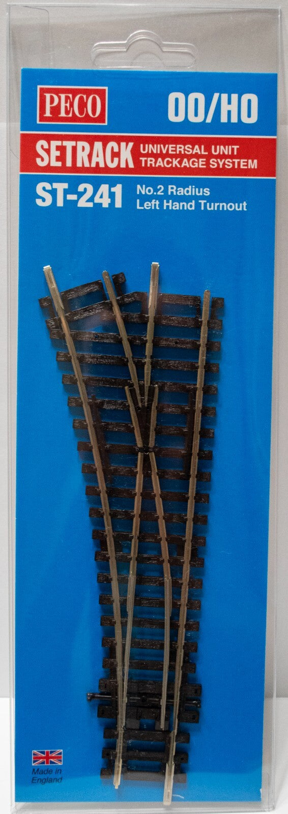 Peco #ST-241 Turnout - Small Radius -- Left Hand, Insulfrog