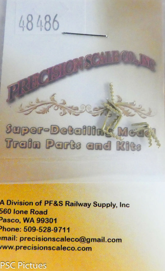 Precision Scale HO #48486 Pipe Brackets, 6-Pipe, Under Running Board, .020" Core