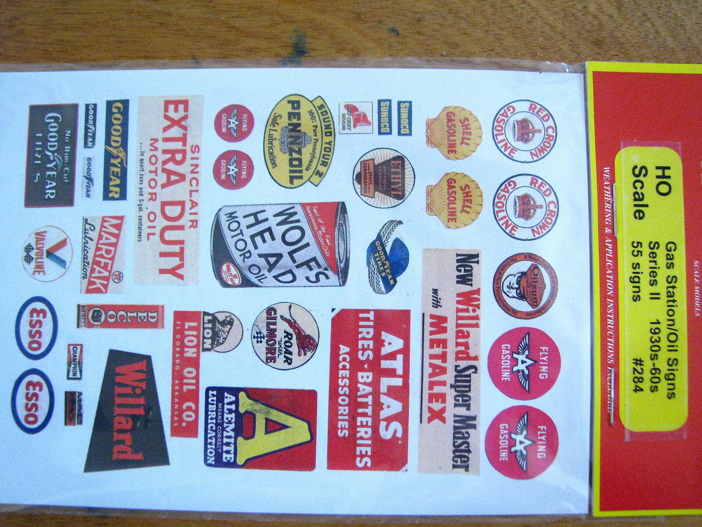 JL Innovative Design HO #284 Gas Station/Oil Signs Series II 1930s-60s (55 Signs