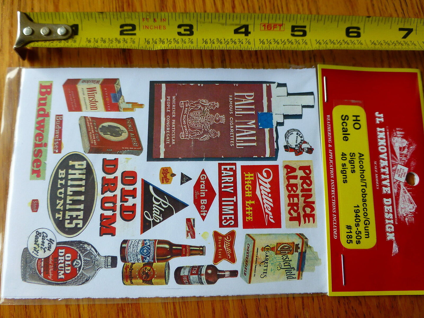 JL Innovative Design HO #185 Alcohol/Tabacco/Gun Signs / Paper Signs