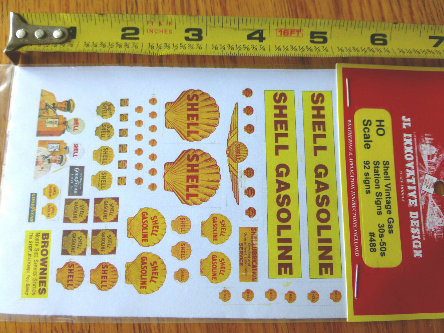 JL Innovative Design #488 Shell Vintage Gas Station 30-50s (Paper Signs 92)
