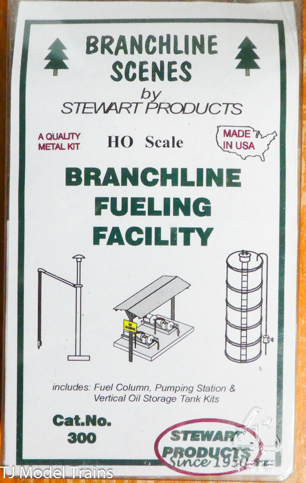Stewart HO Scale #300 Branchline Fueling Facility (Kit form Light Cast Metal)