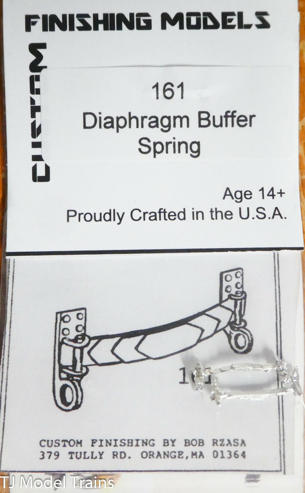 Custom Finishing Models HO #161 Diaphrahm Buffer Springs (White Metal)