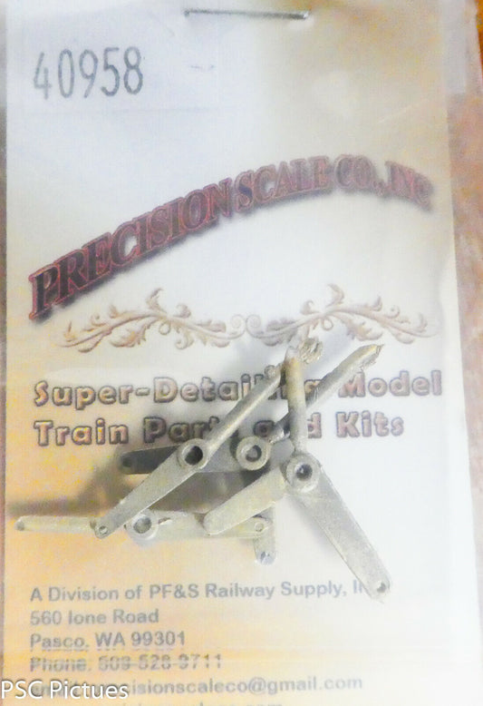 Precision Scale O #40958 Reverse Lever Actuating Arms, L&R, Walschearts Type