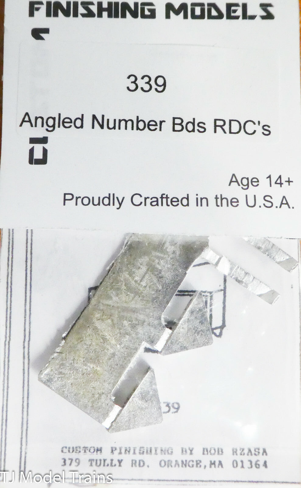 Custom Finishing Models HO #339 Angled Number Boards RDC's (White Metal)