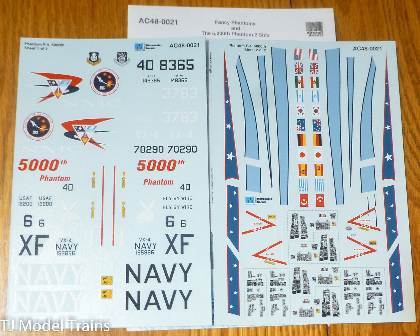 Microscale Decal #AC48-0021 Fancy Phantoms & The 5,000th Phantom (2 Sheet)