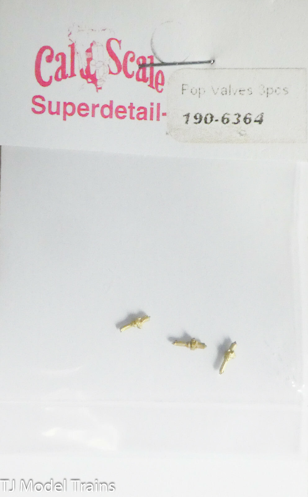 Cal-Scale HO #6364 Pop Valves (3pcs) Brass Castings (1:87th Scale Parts)