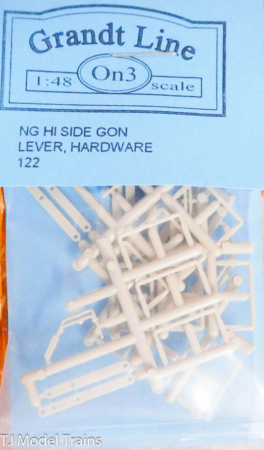 Grandt Line On3 #122 NG Hi Side Gondola Lever, Hardware (Plastic Parts)