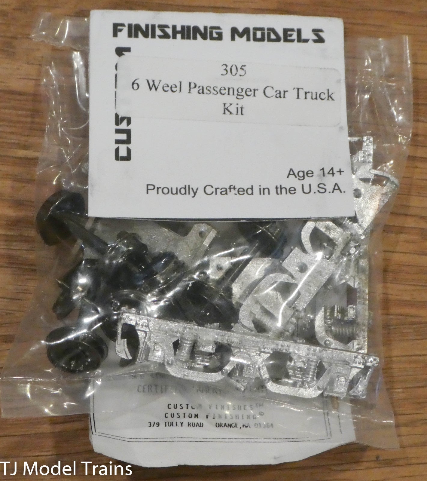 Custom Finishing Models HO #305 Six Wheel Passenger Car Truck Kit
