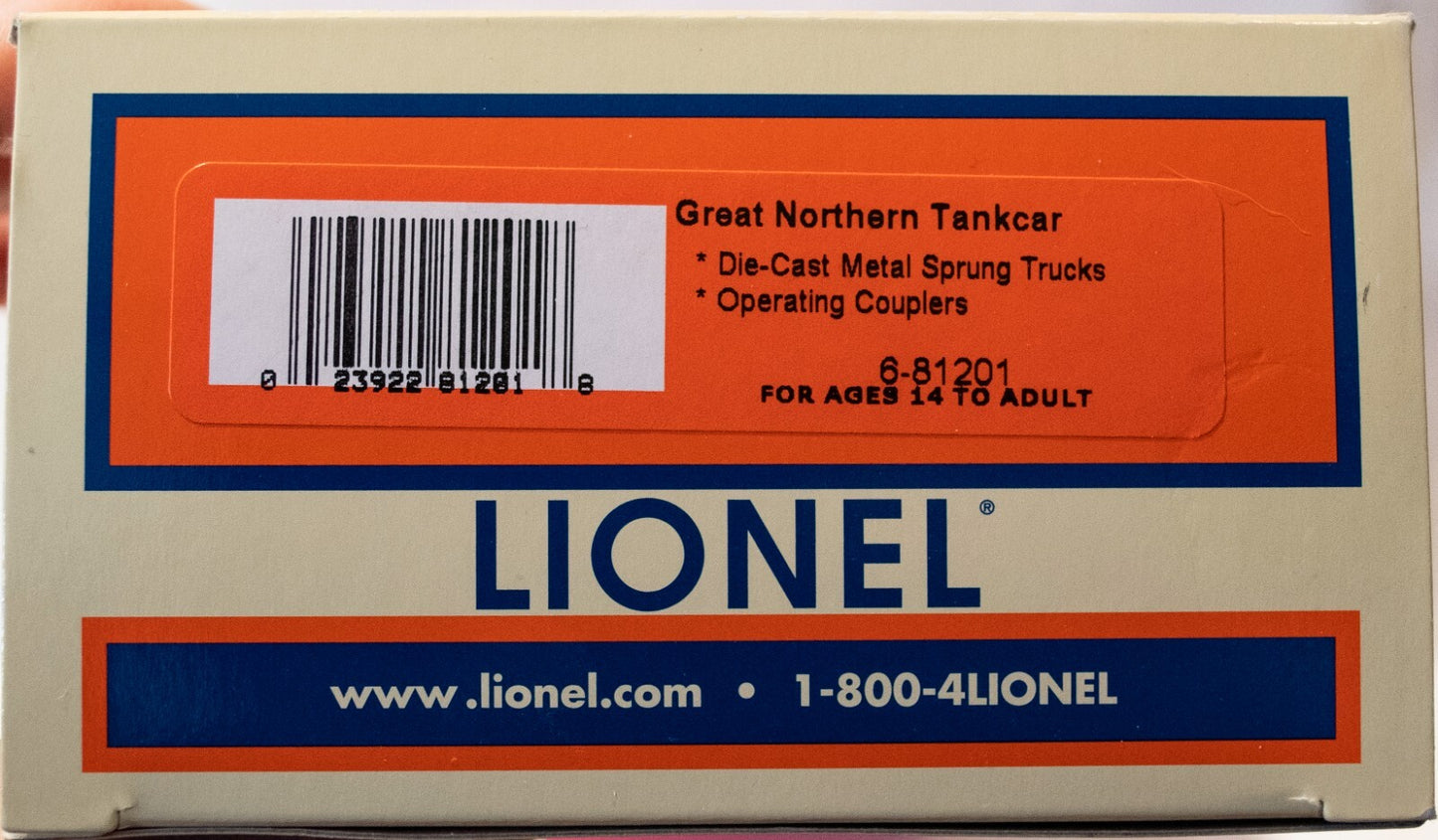 Lionel O Scale (Used) #6-81201 Great Northern Tankcar