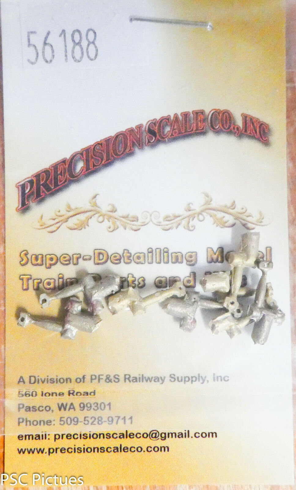Precision Scale O #56188 Brackets, Lift Bar, Alco RS (Brass Castings)