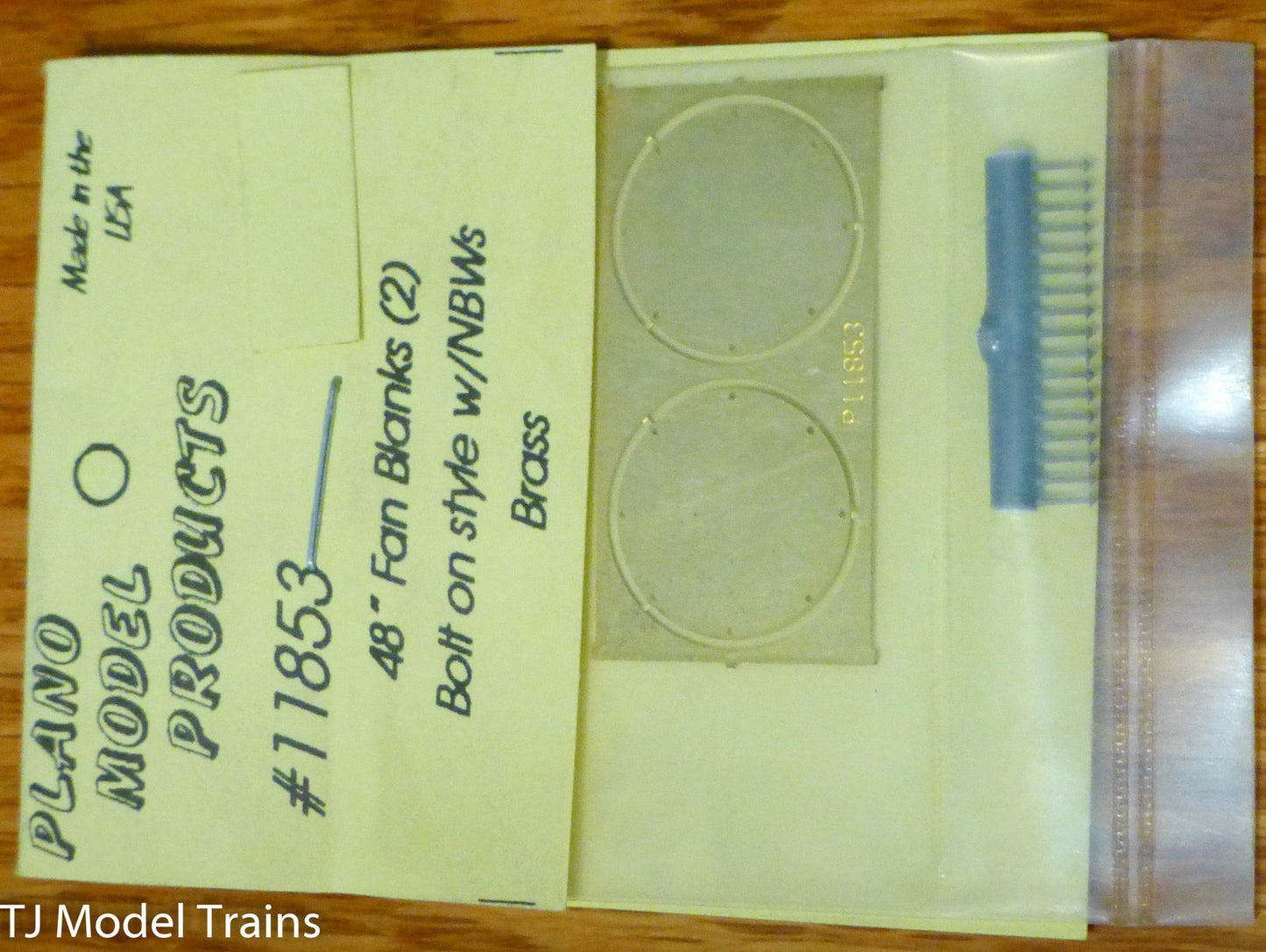 Plano #11853 48" Fan Blanks, Bolt on Style with NBWs -- Brass