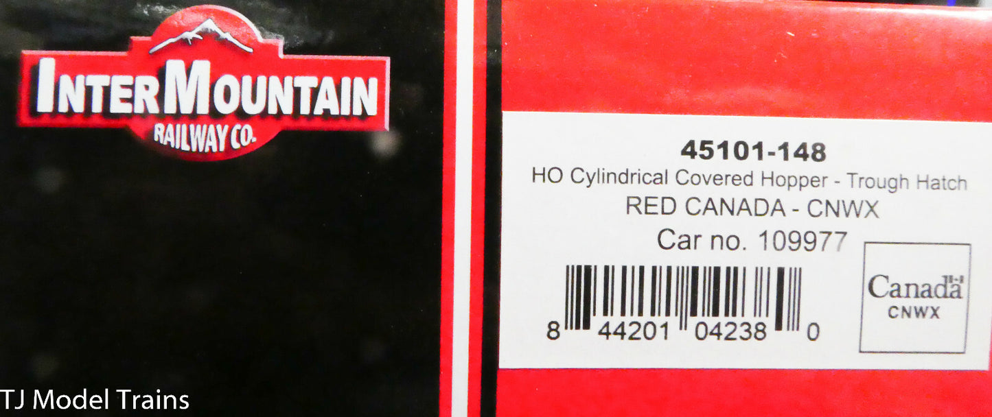 InterMountian HO #45101-148 (Rd #109977 CNWX) Red CANADA, Cylindrical Hopper