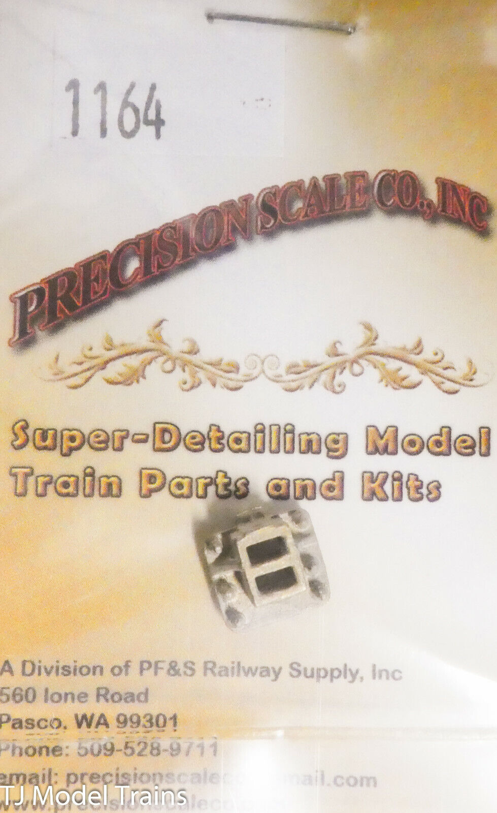 Precision Scale O #1164 Coupler Pocket, for: C-Class Tender (Brass Casting)