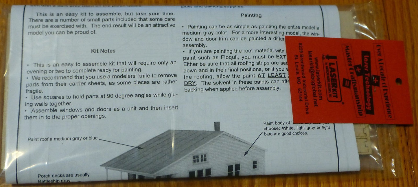 American Model Builders, Inc HO #126 Mrs William's House (kit Form)