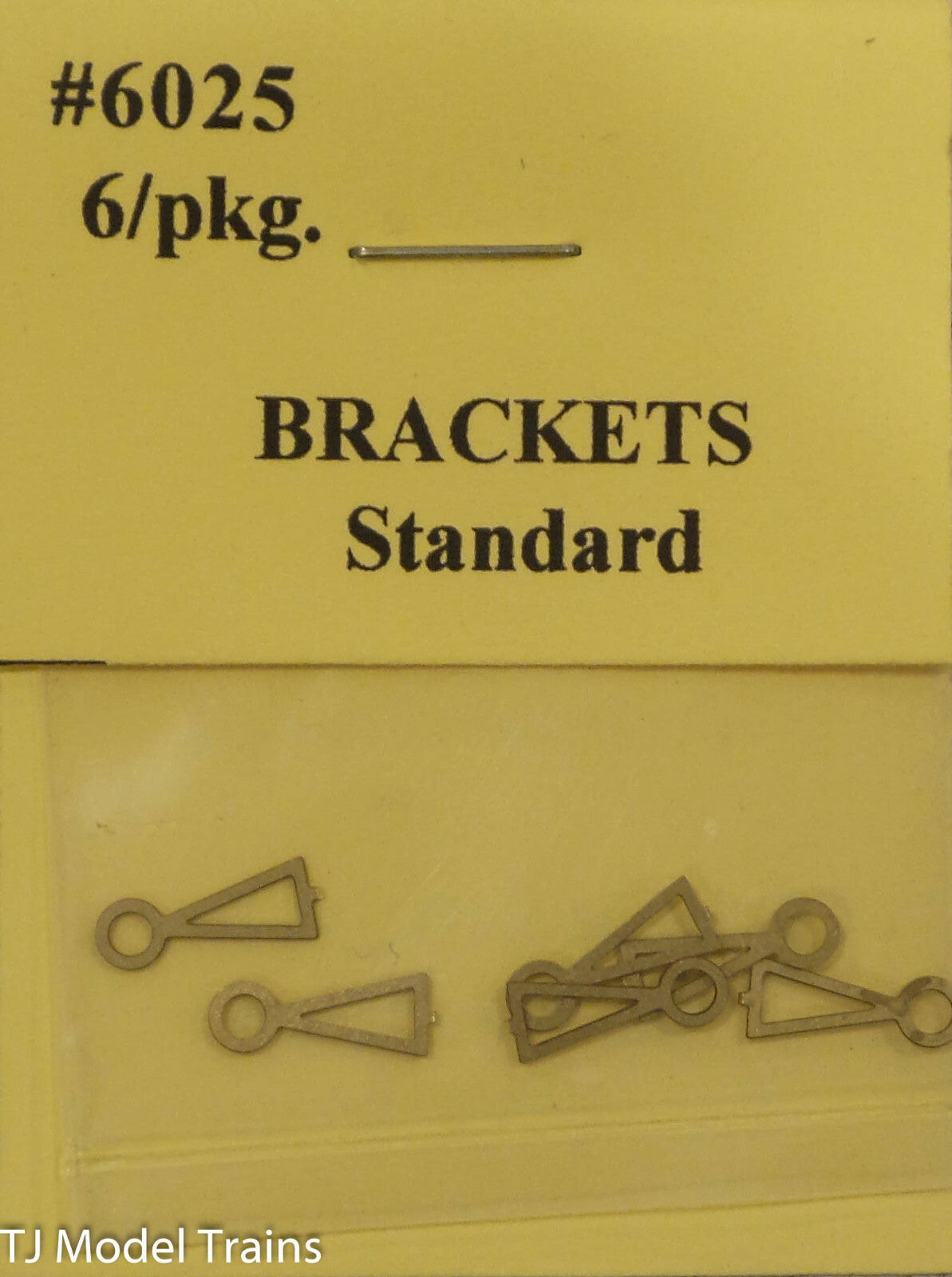 Tomar Industries #6025 Brackets Standard pkg. 6 (Brass Etched) HO Scale