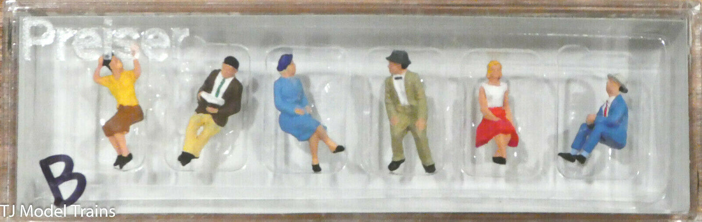 Preiser HO #10021B (10021) Seated Persons (Hand Painted) Plastic
