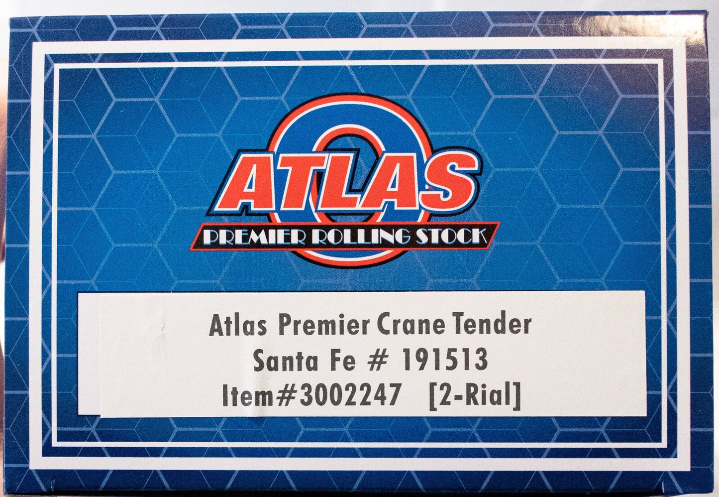 Atlas O Scale #3002247 O PREMIER O CRANE TENDER SANTA FE 191513 (SILVER/RED) - 2