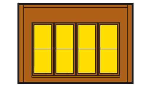 DPM HO #243-30147 One-Story Victorian Window