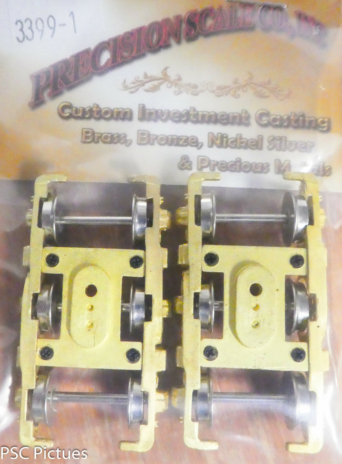 Precision Scale HO #3399.1 Trucks, Modern Buckeye,6-Wheel w/33" Wheels, 9'-10"WB