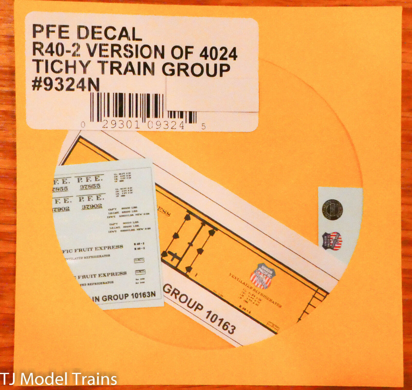 Tichy Train Group Decal #9324N PFE Decal R40-2 Version of 4024 (Decal)