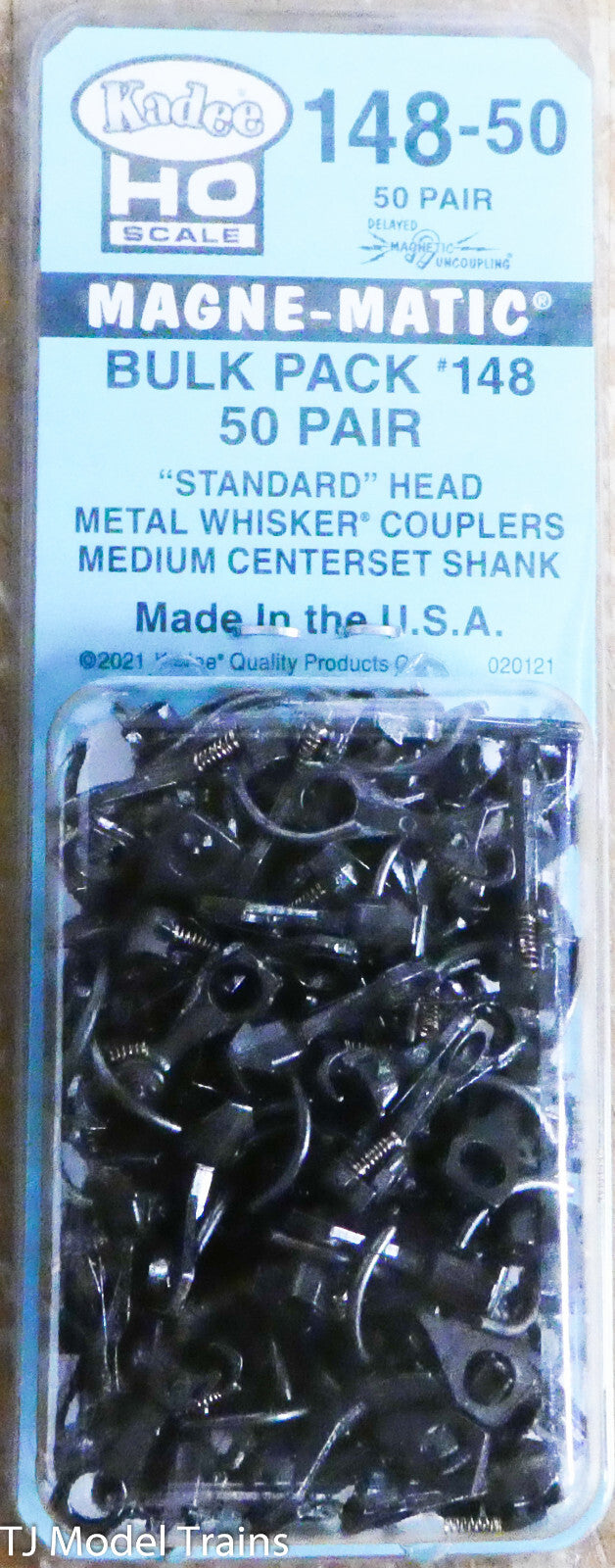 Kadee #14850 Bulk Pack - 50 Pairs #148 Whisker(R) Metal Couplers