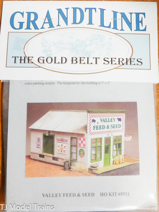 Grandt Line HO #5911 Valley Feed & Seed (Plastic Kit) 1:87th Scale