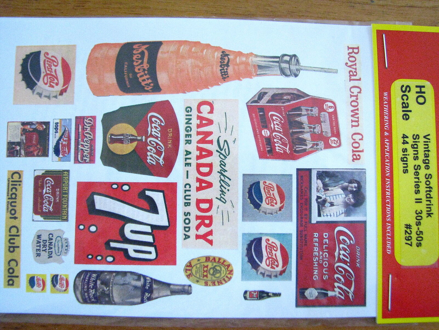 JL Innovative Design HO #297 Vintage Softdrink Signs Series II 30-50sPaper Signs
