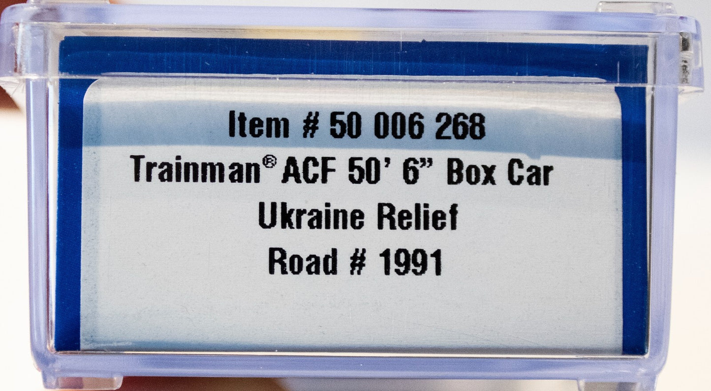 Atlas N #50006268 N TRAINMAN 50'6" BOX CAR 2022 UKRAINE PEACE EDITION